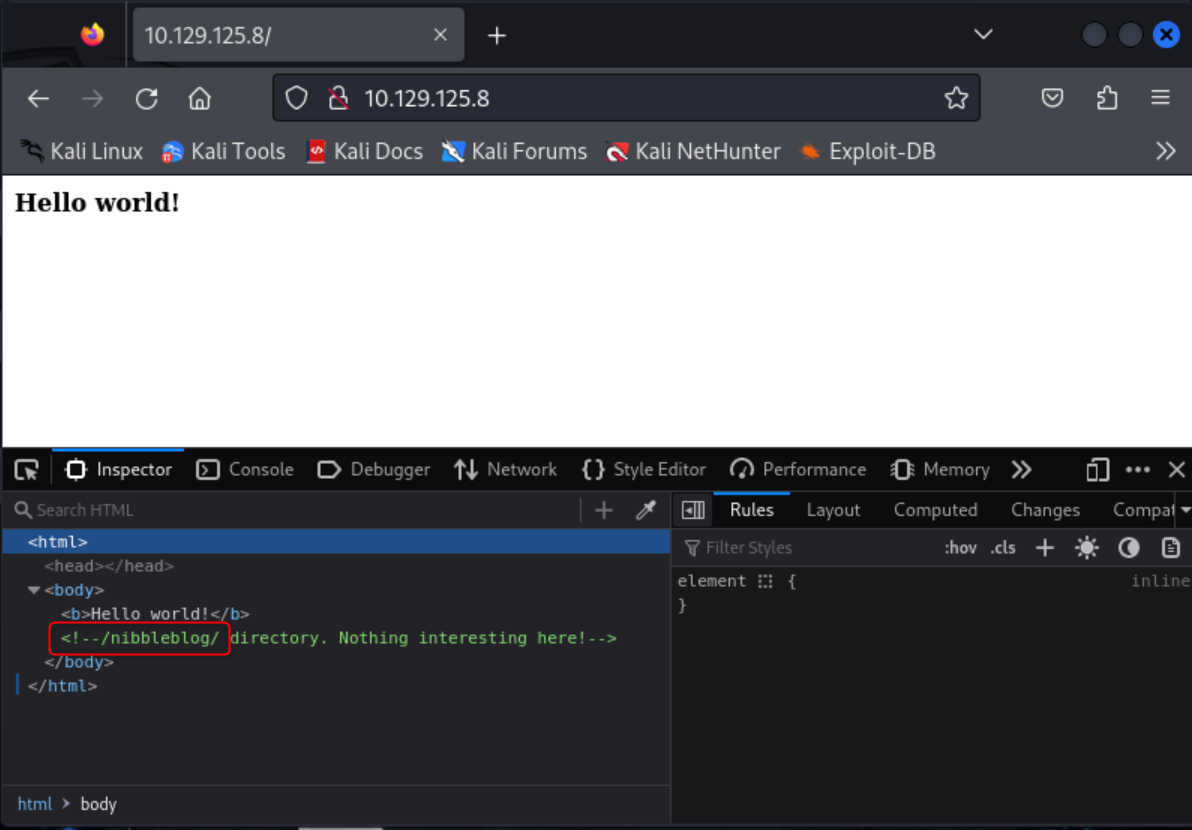 Homepage source code